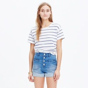 Madewell high rise button fly shorts